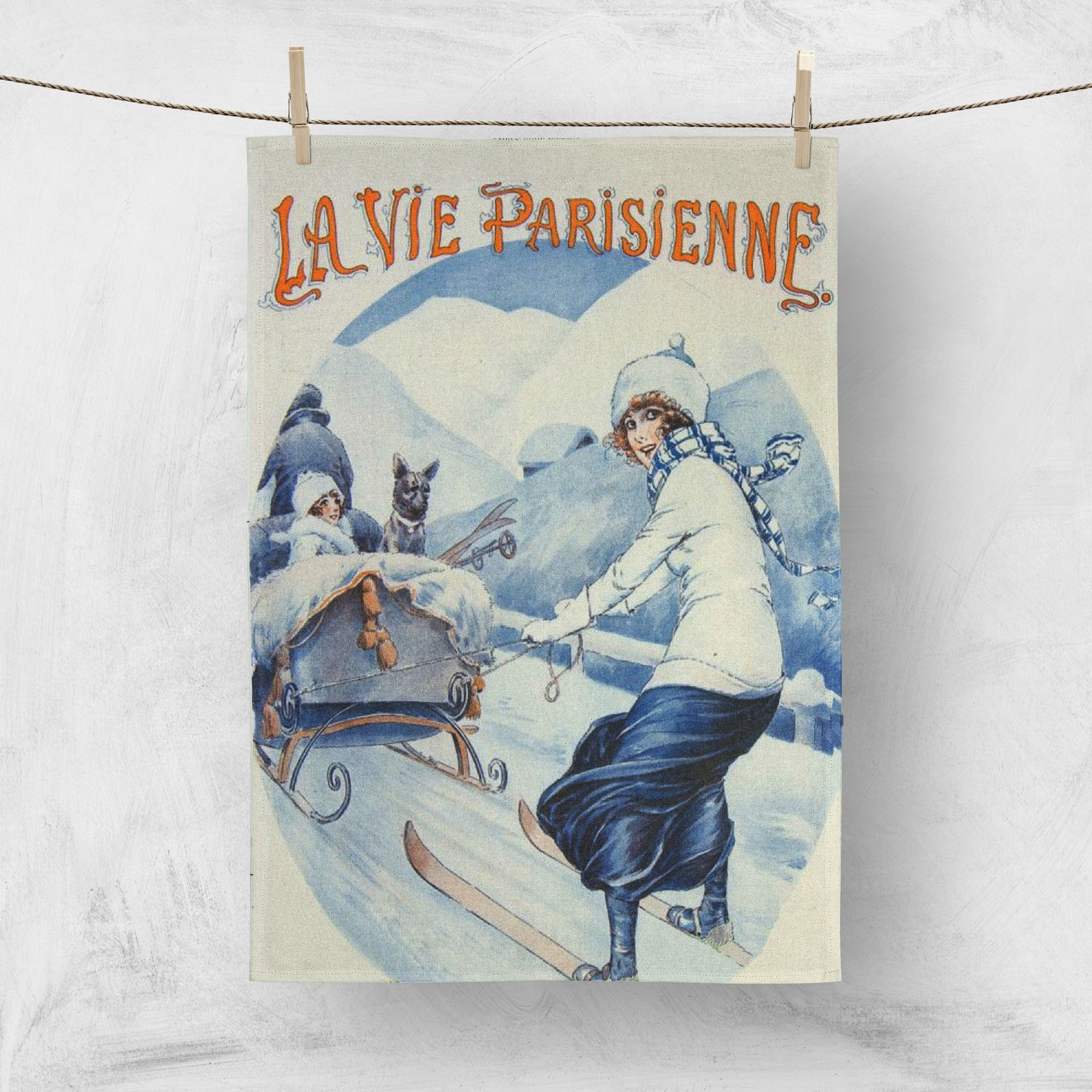 Torchon de cuisine déco "La vie parisienne"