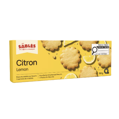 Boîte de 12 Sablés - Pur beurre au citron
