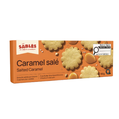 Boîte de 12 Sablés - Pur beurre au caramel salé