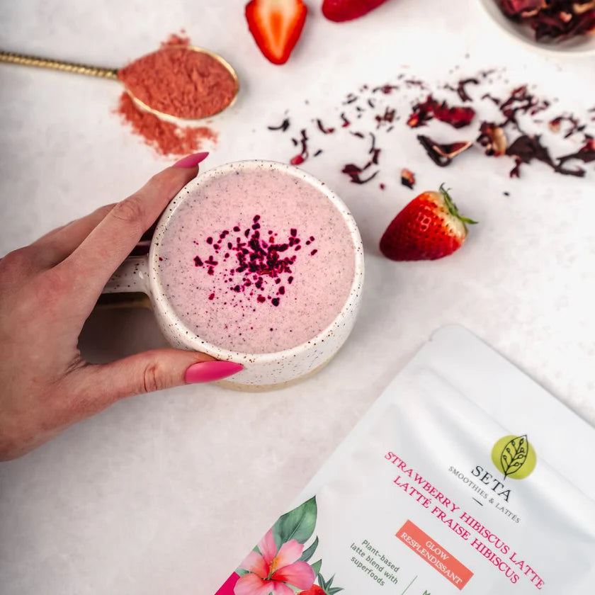 Strawberry Hibiscus Latte