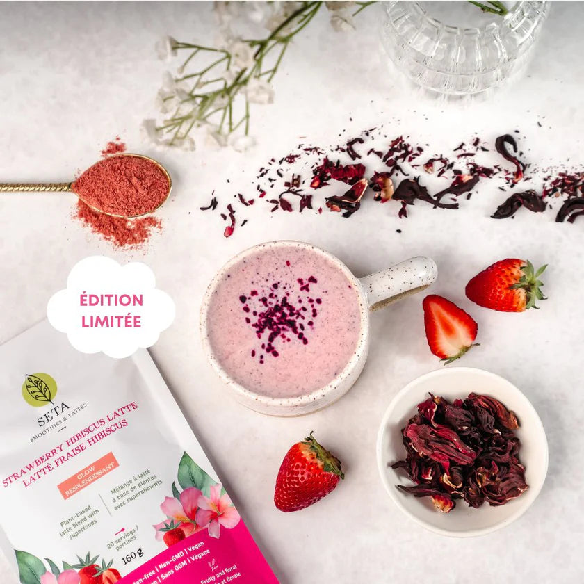 Strawberry Hibiscus Latte