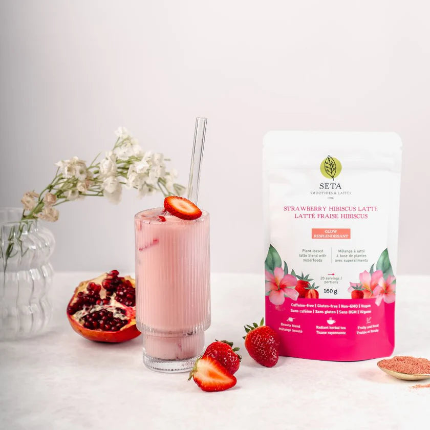 Strawberry Hibiscus Latte
