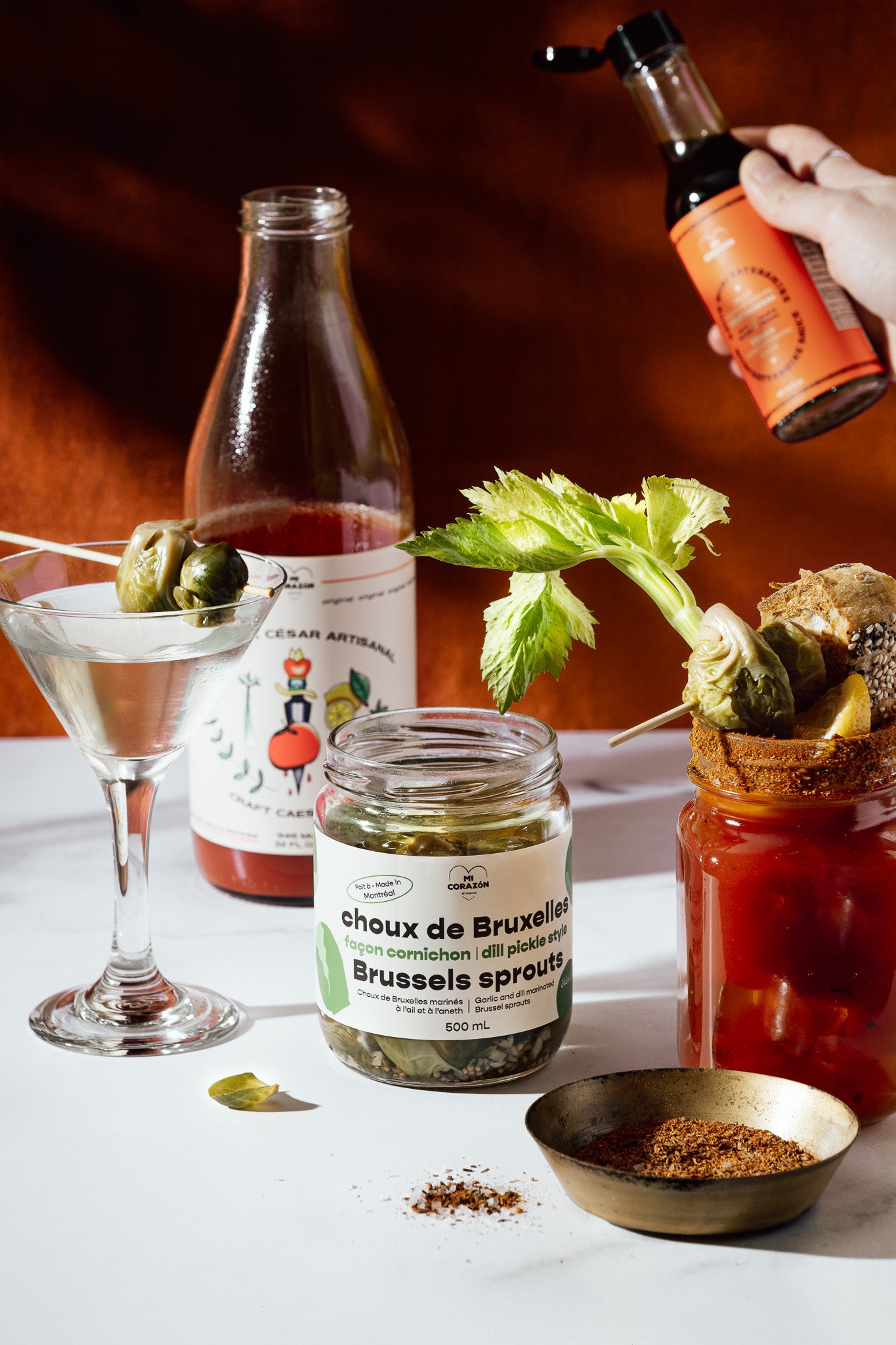 Choux de Bruxelles marinés façon cornichon