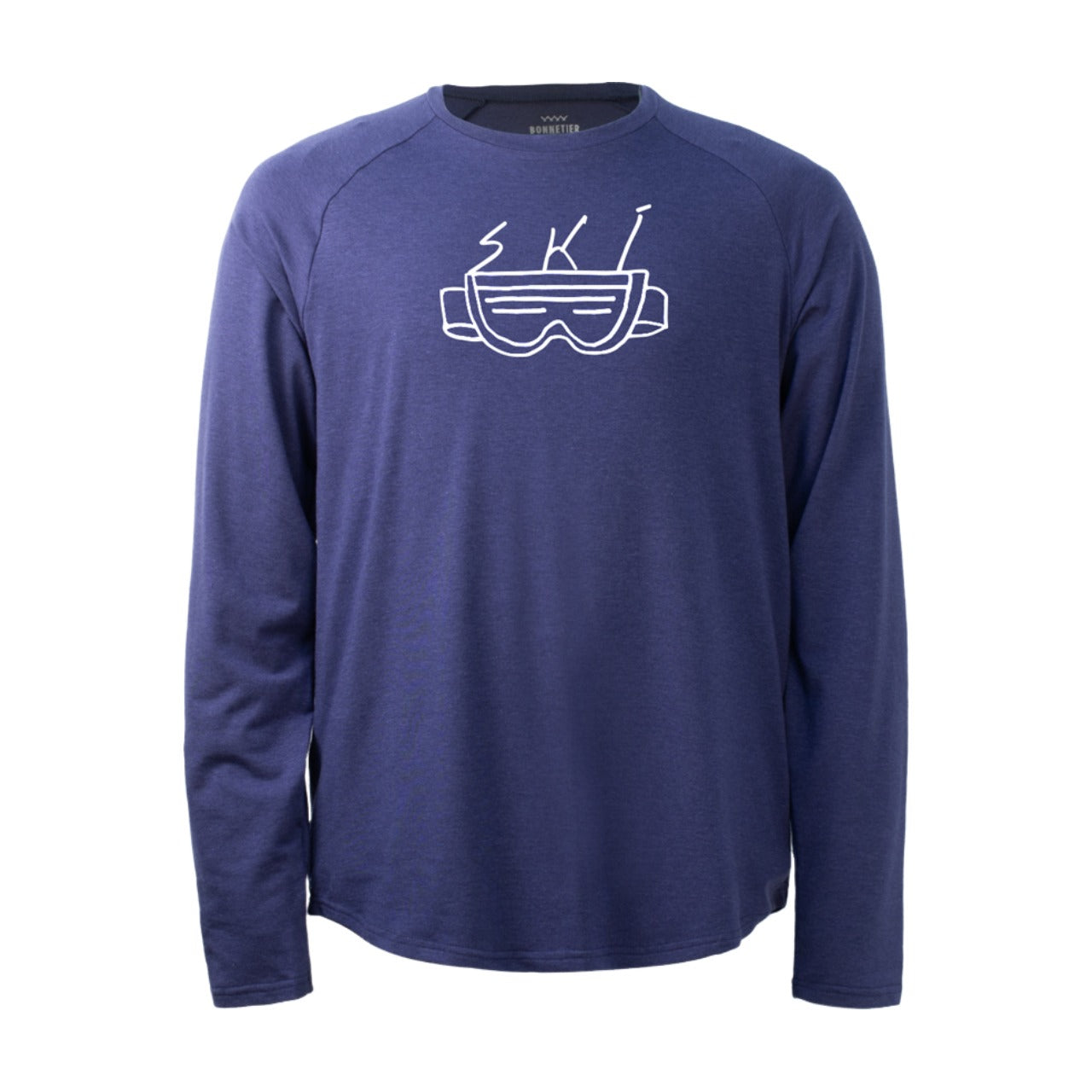 Manches Longues Mérinos Homme Techcrew Bleu Nuit - Lunettes