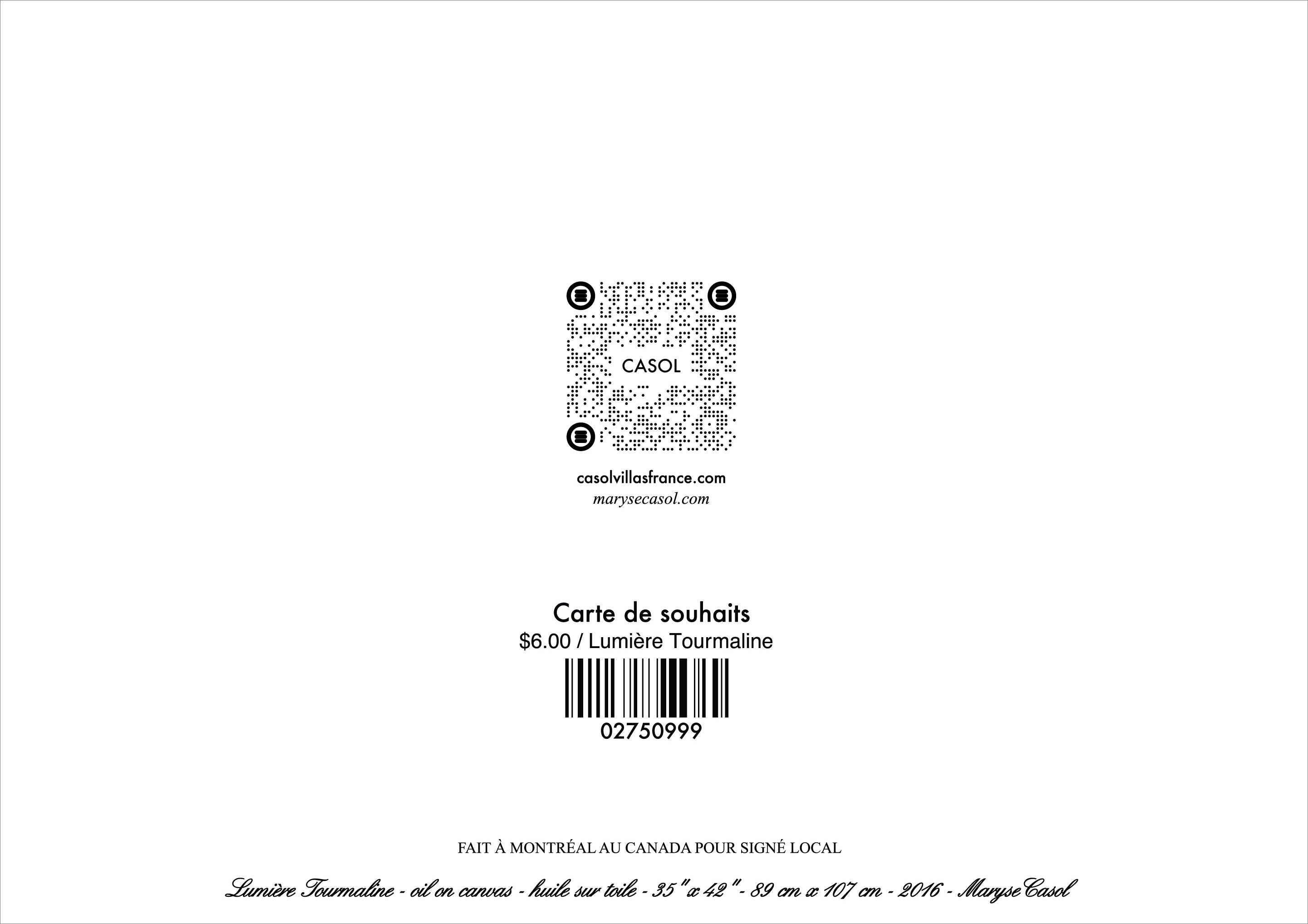 Carte de souhait - Lumière Tourmaline