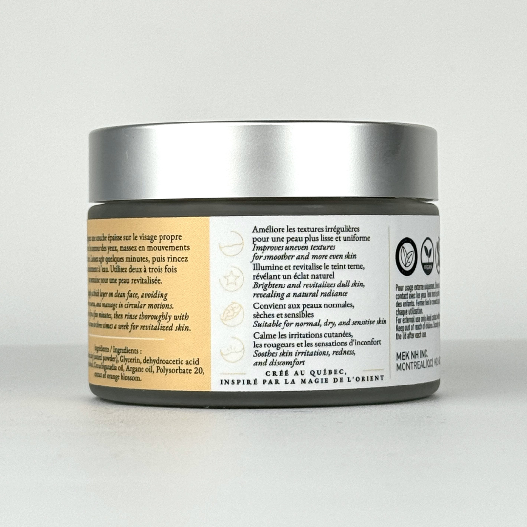 Masque affinant éclat instantané à l'argile blanche kaolin