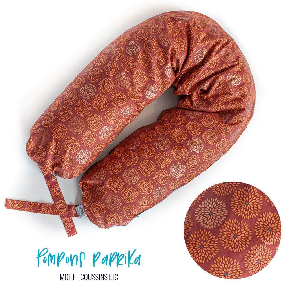 Coussin etc. "Pompons Paprika"