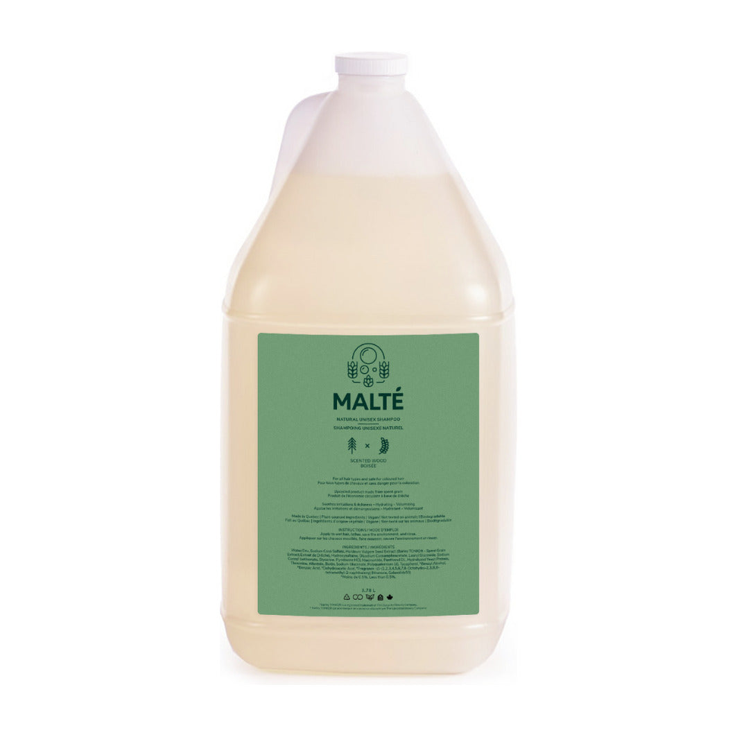 Shampoing unisexe naturel hydratation et volume - Boisé - Malté