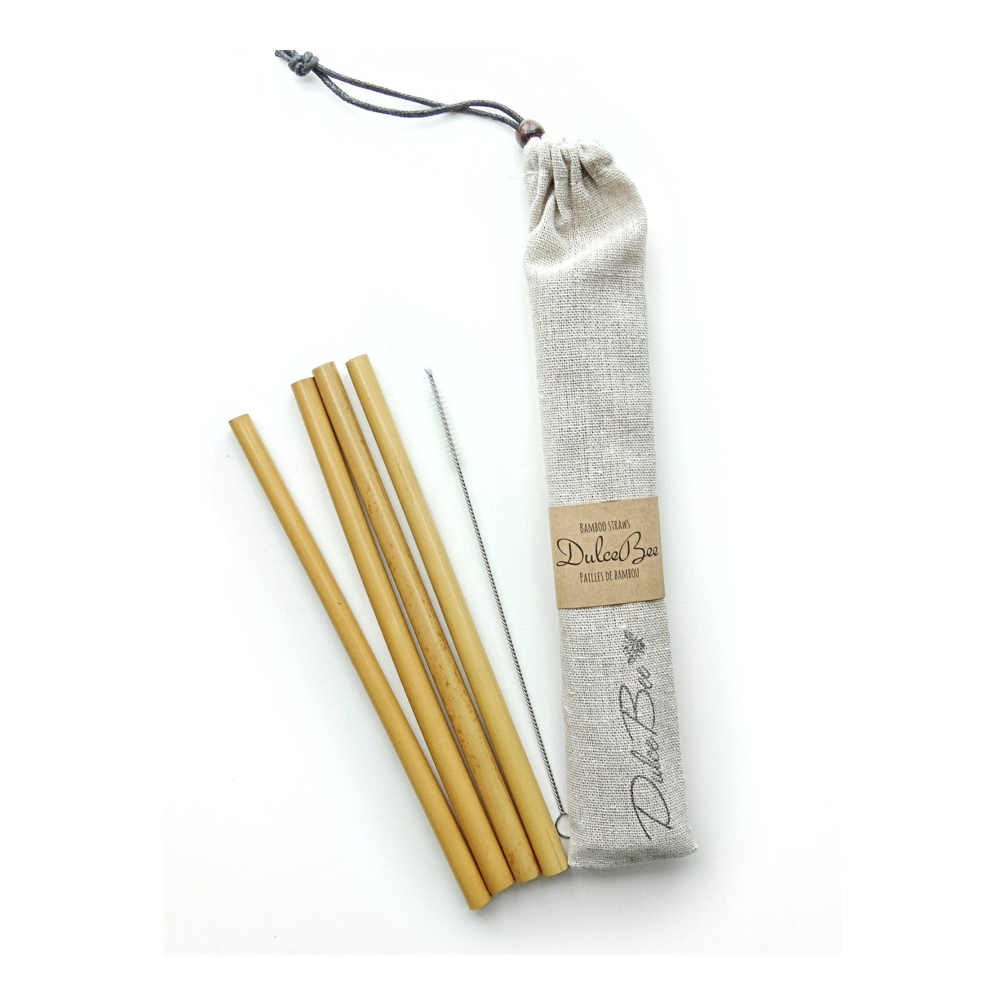 Ensemble de pailles en Bambou