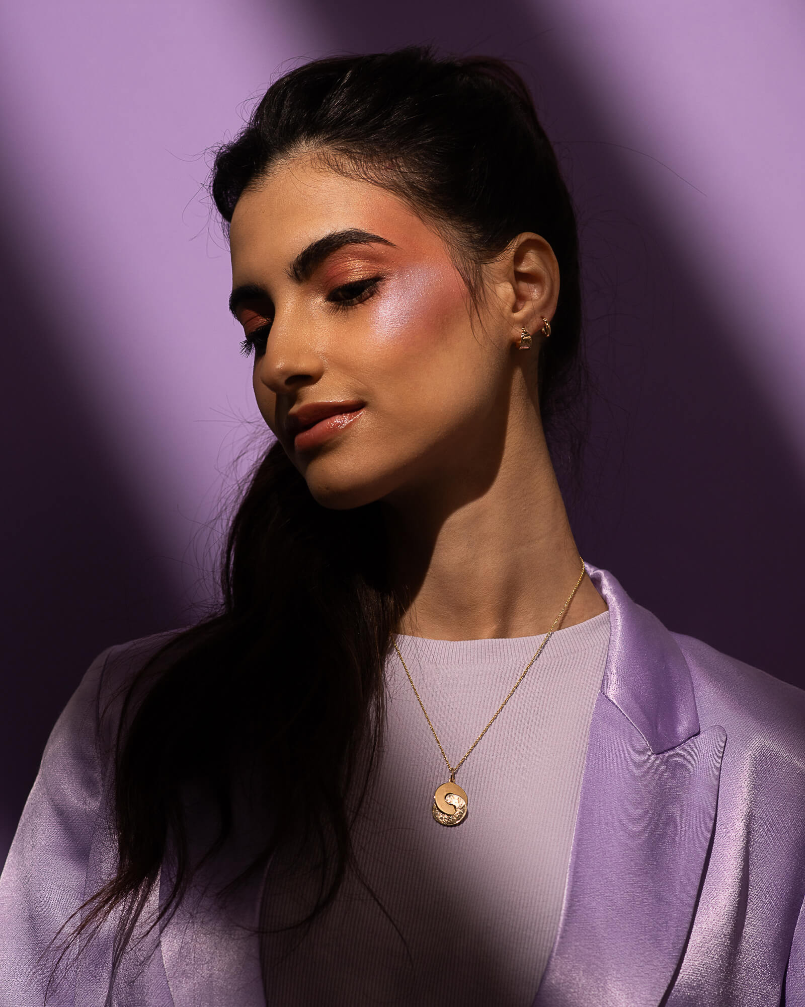Leader - Chaîne et pendentif avec cercles entrelacés