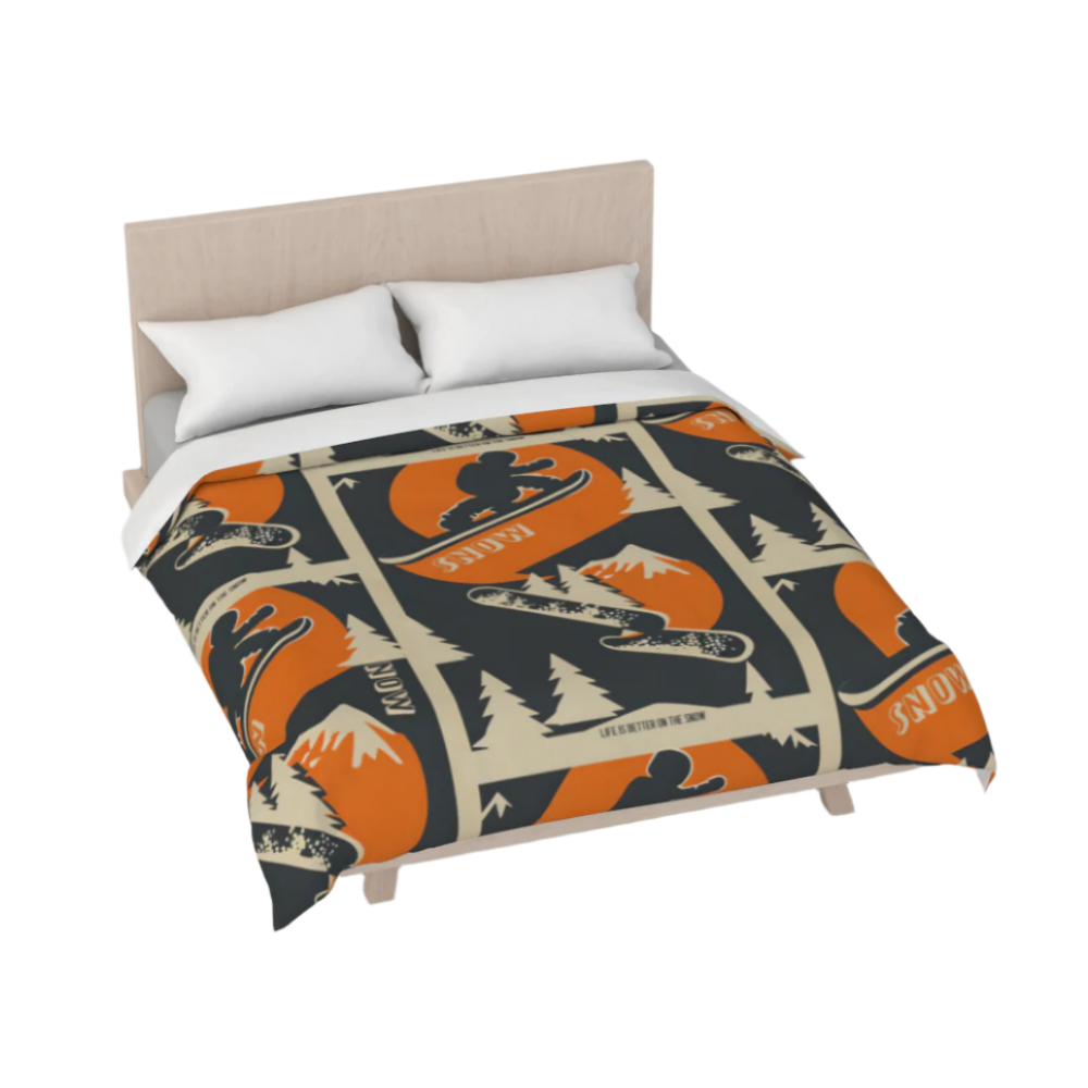 Housse de couette en collage de snowboard