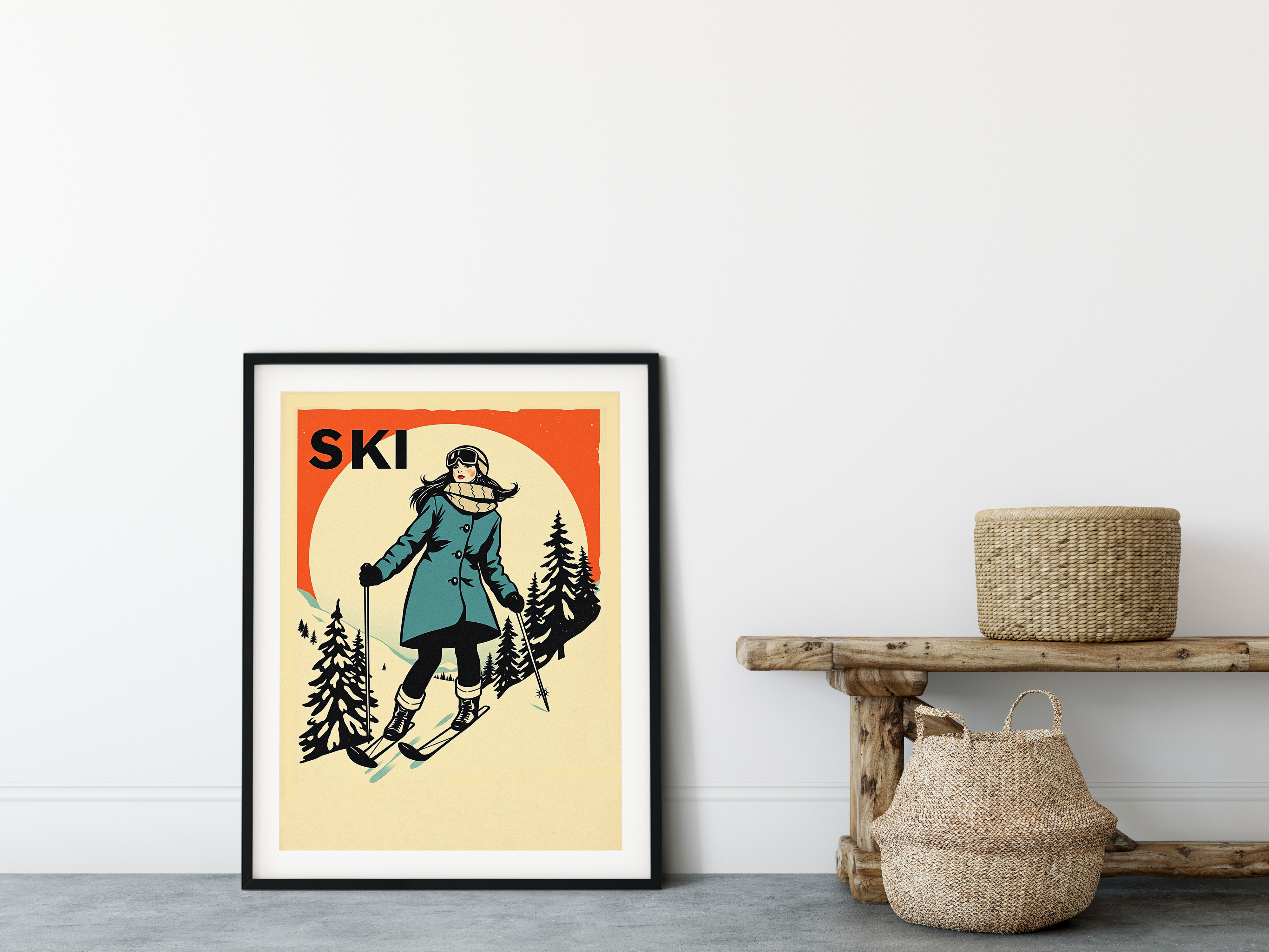 Affiche Ski, Retro Ski Day #1