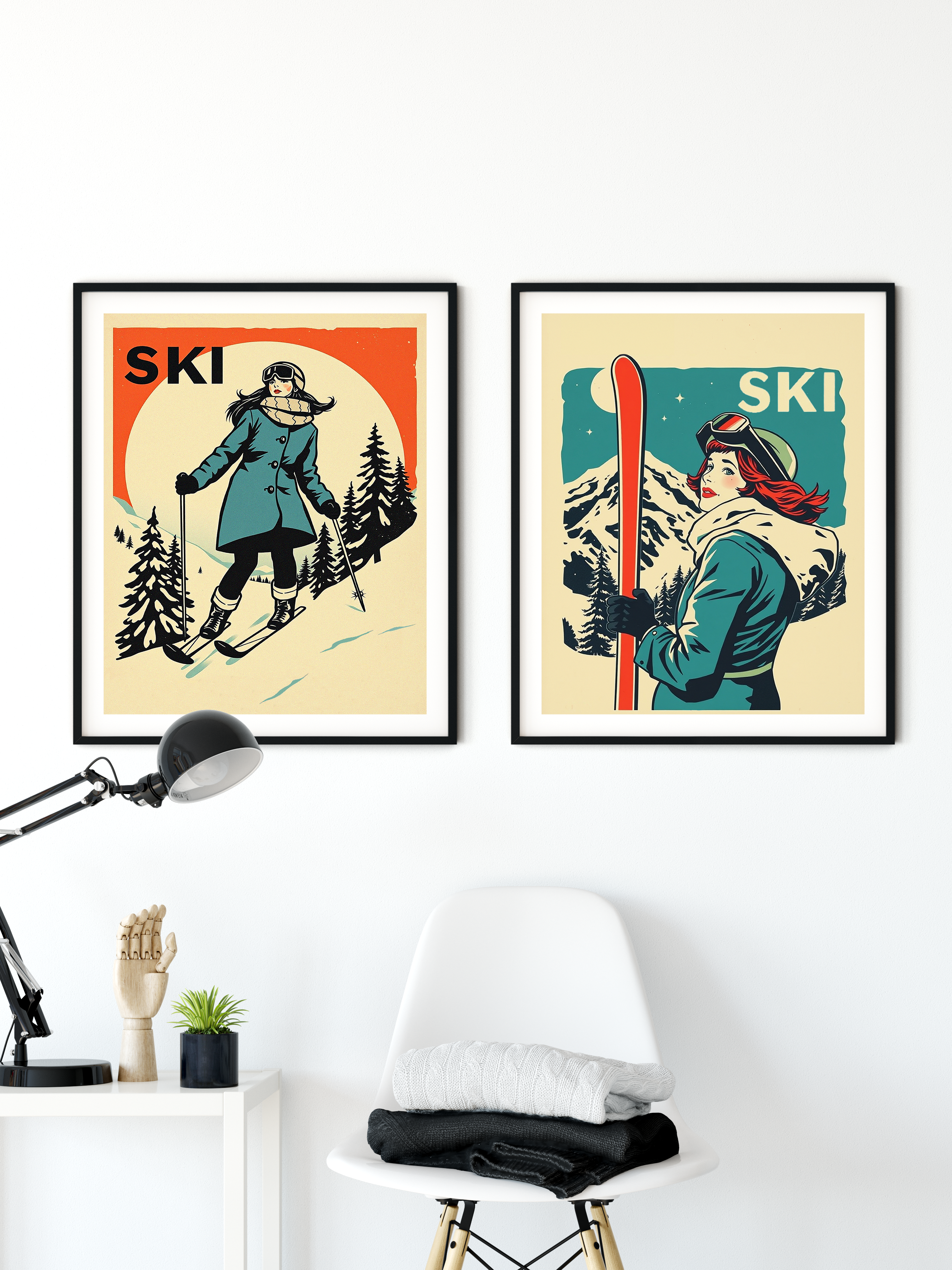 Affiche Soirée Ski rétro #2