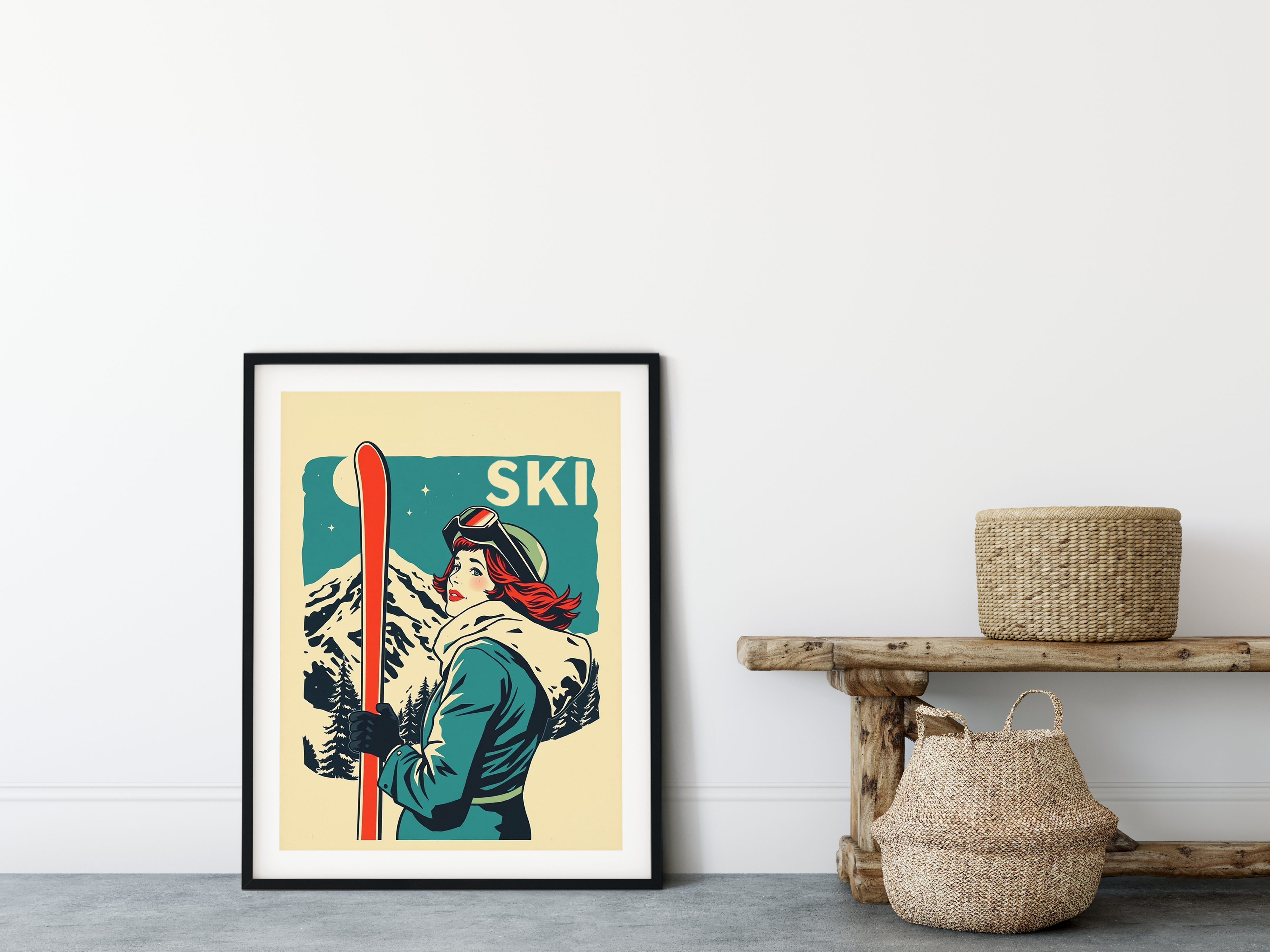 Affiche Soirée Ski rétro #2