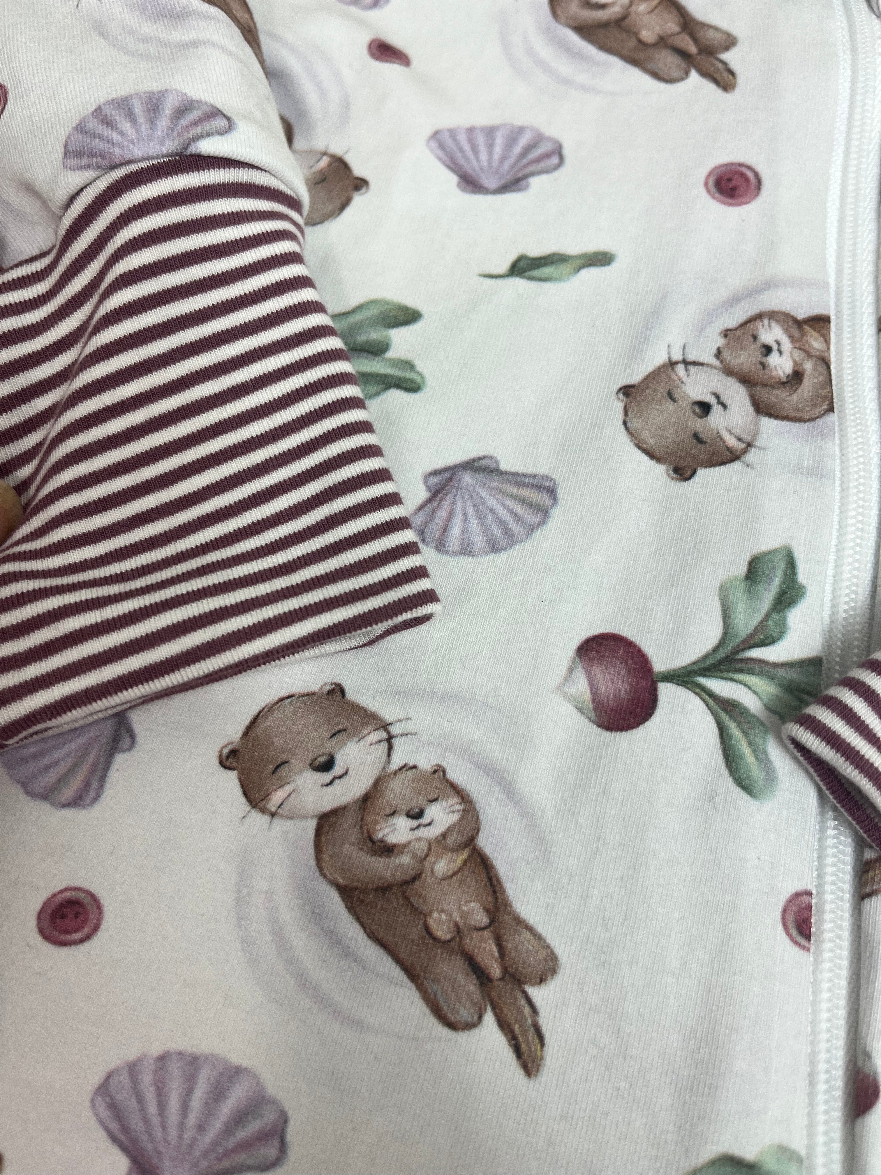 1 pièce évolutif à motifs de loutres et radis