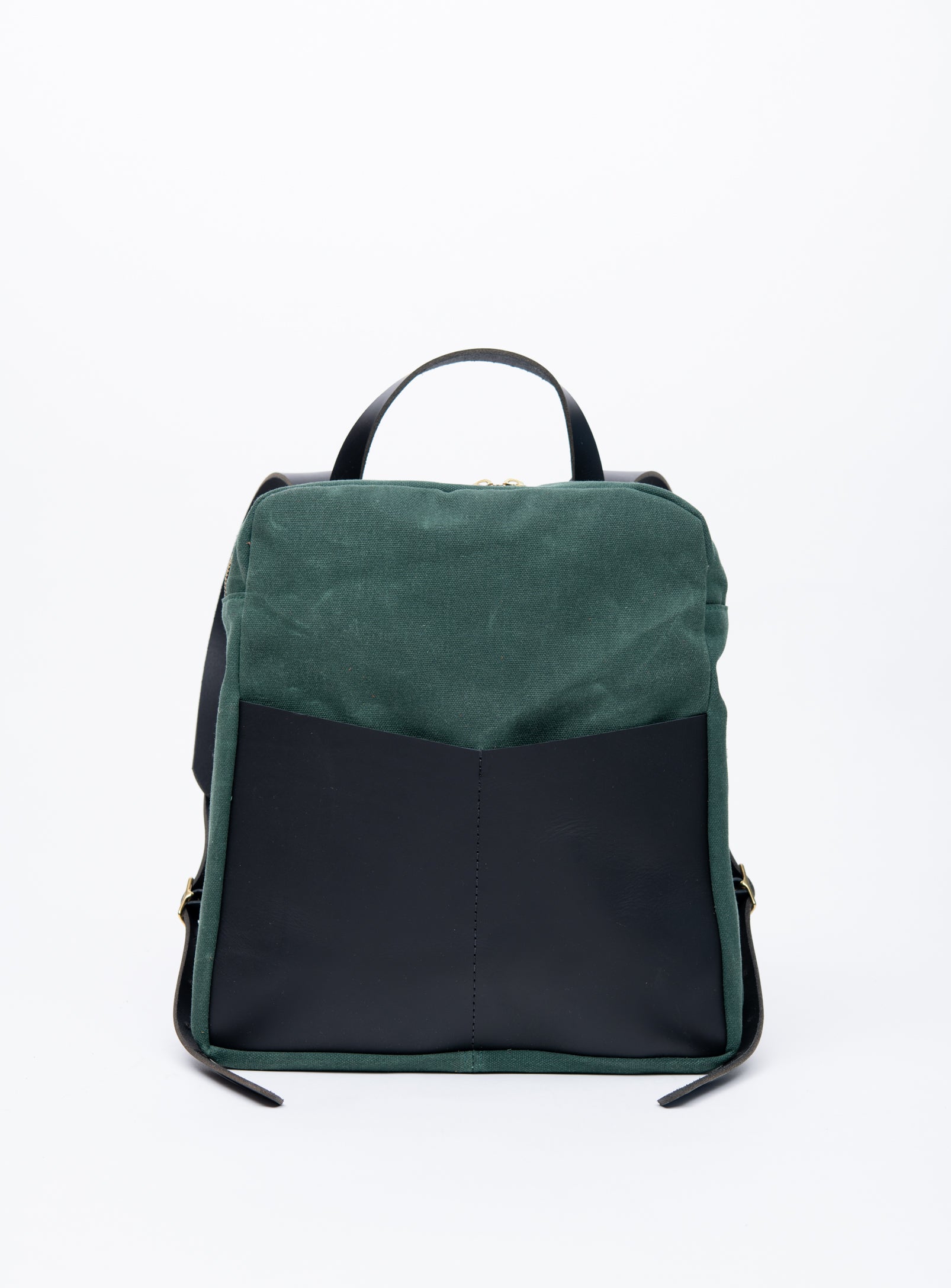 Sac à dos en cuir et coton ciré modèle GILFORD