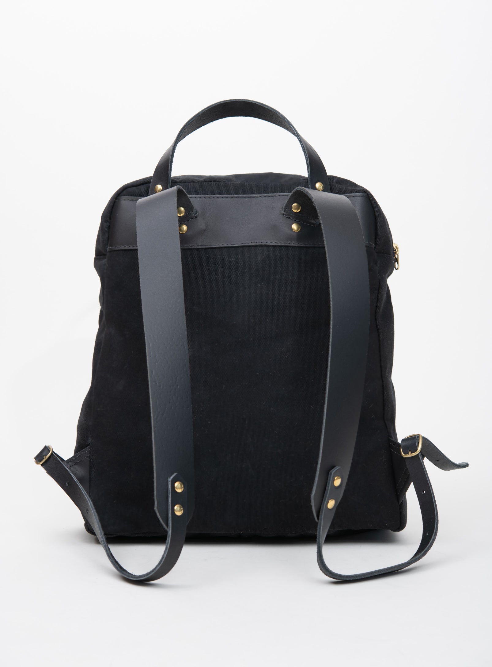 Sac à dos en cuir et coton ciré modèle GILFORD