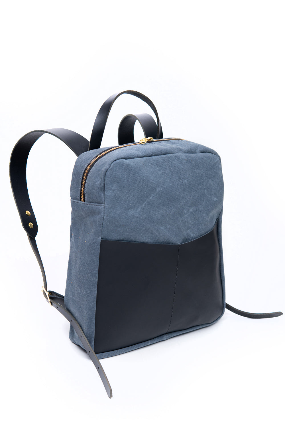 Sac à dos en cuir et coton ciré modèle GILFORD