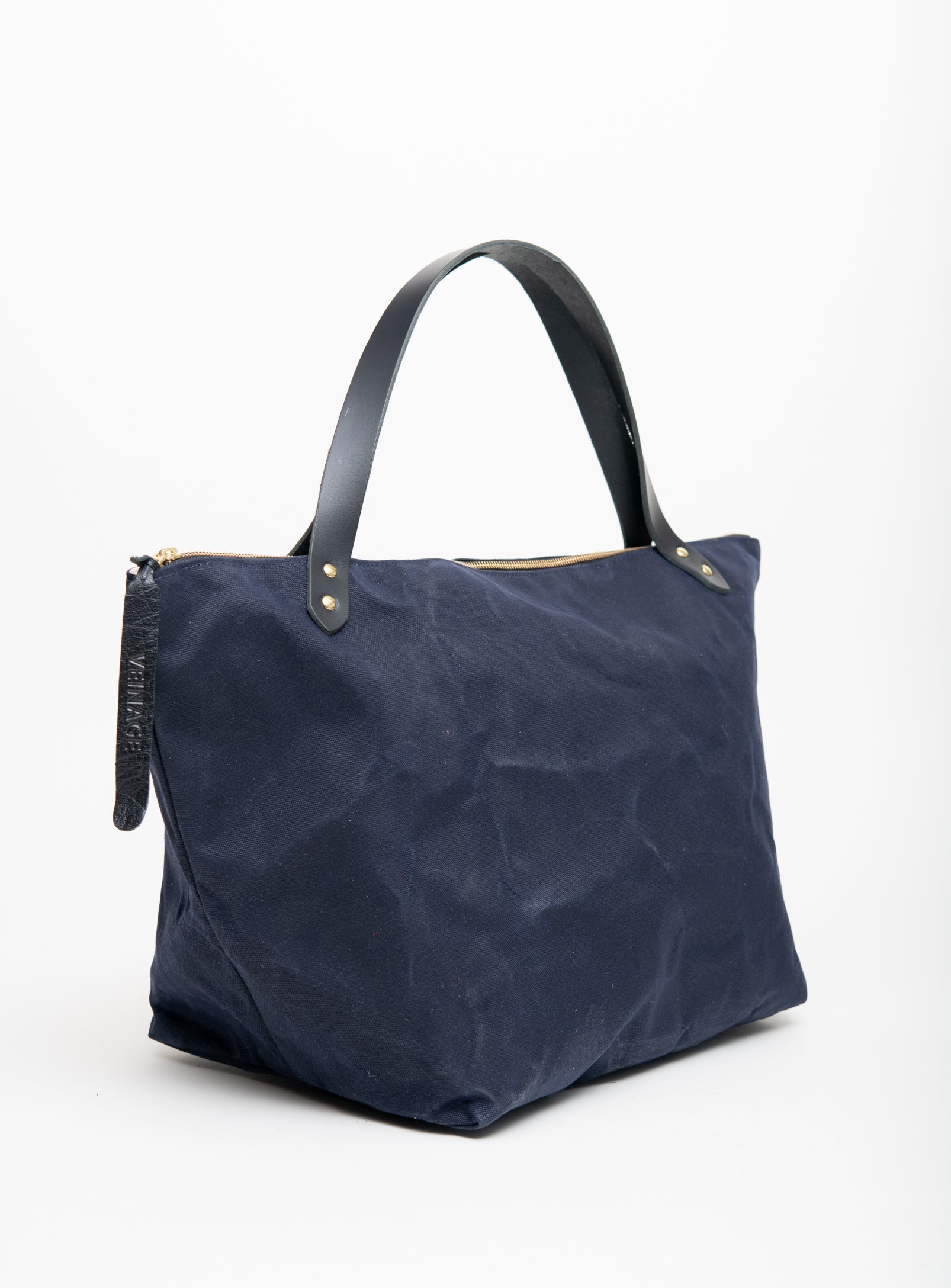 Sac de voyage en coton ciré et cuir modèle FRONTENAC