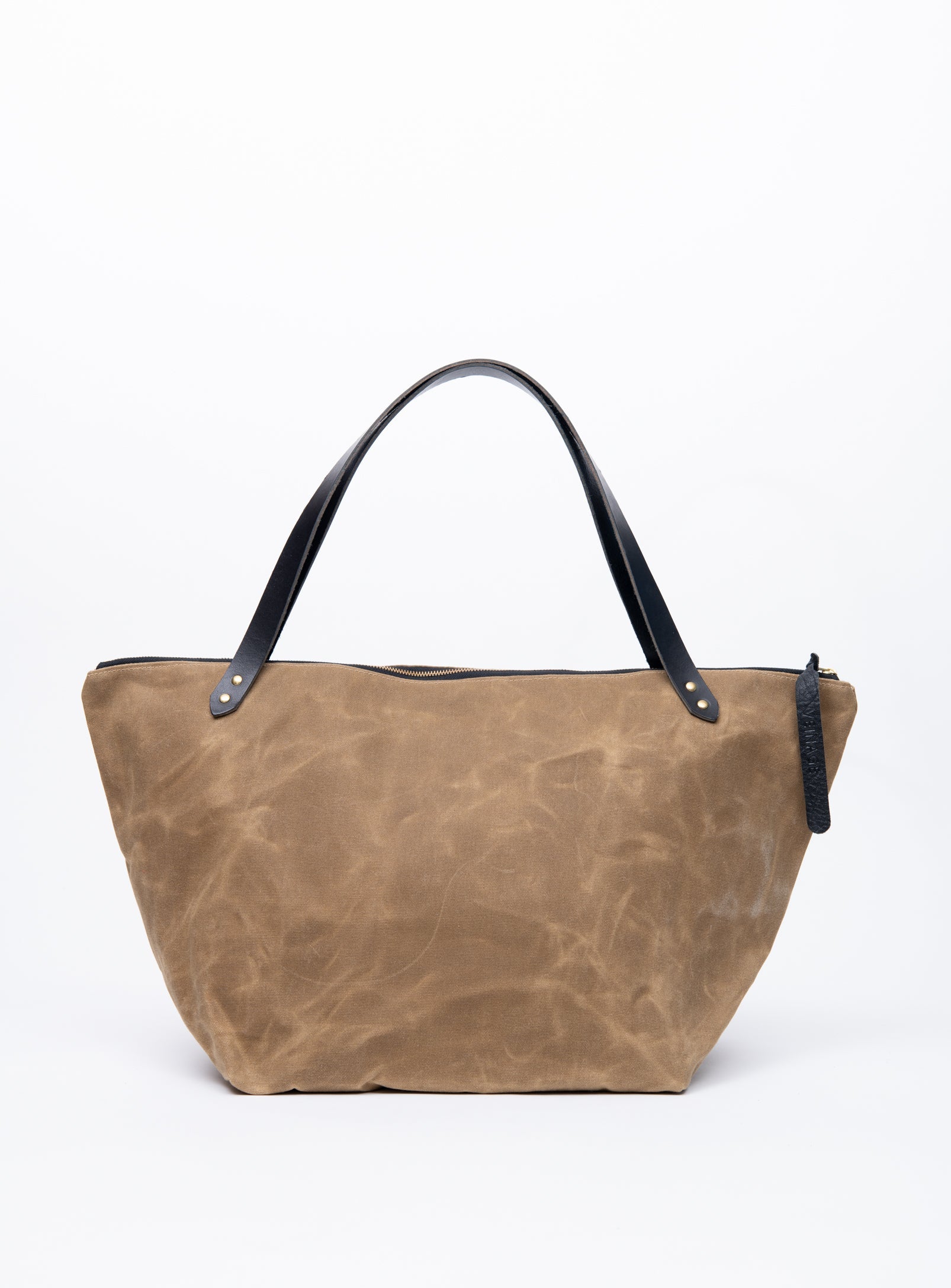 Sac de voyage en coton ciré et cuir modèle FRONTENAC