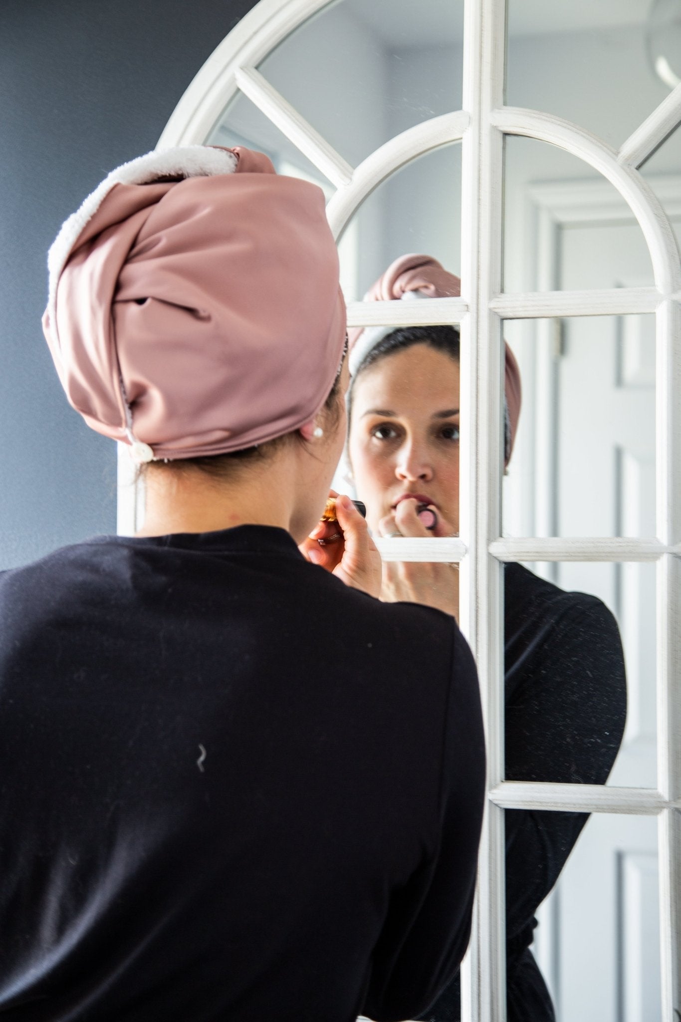 Serviette en bonnet pour les cheveux