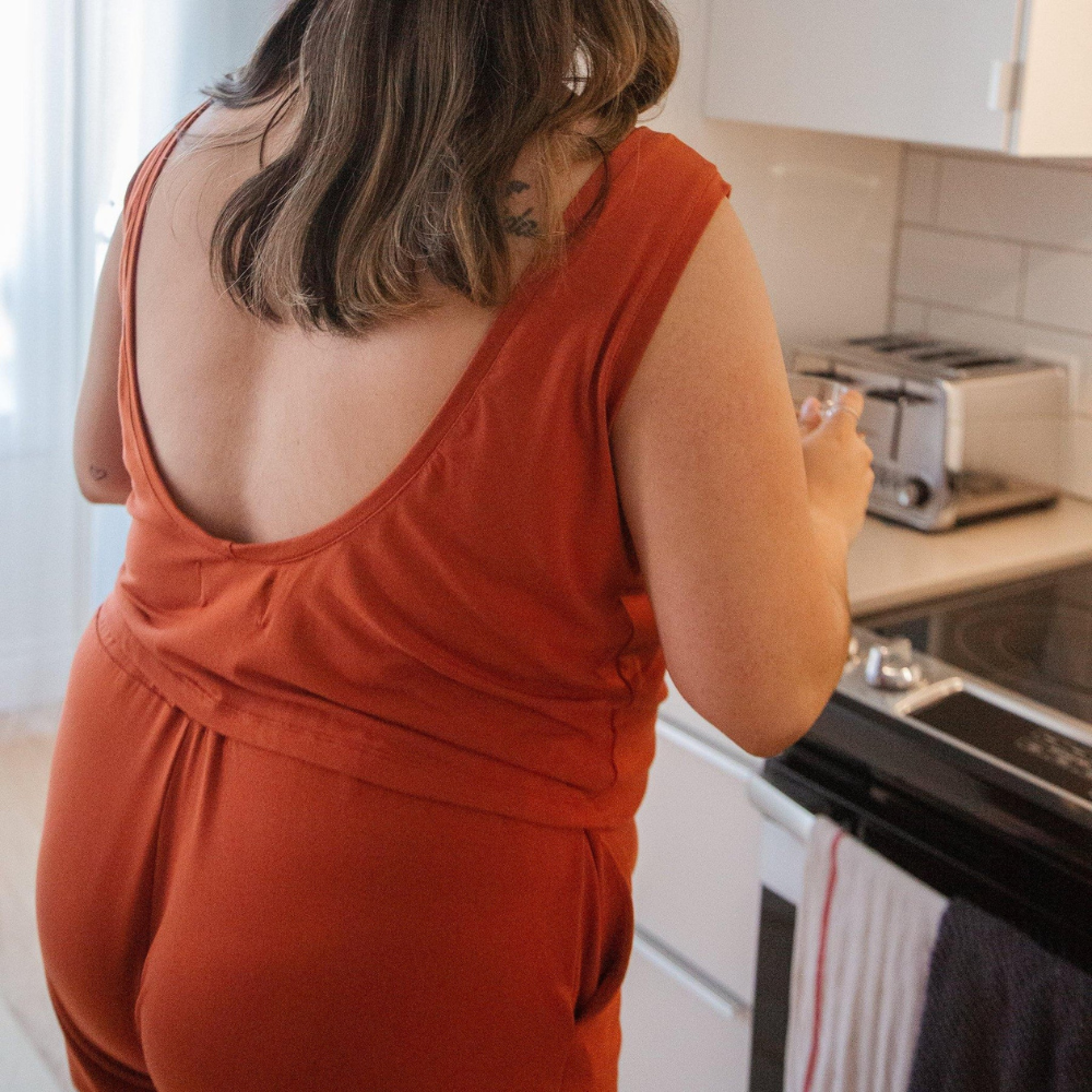 Short essentiel - Orange brûlé