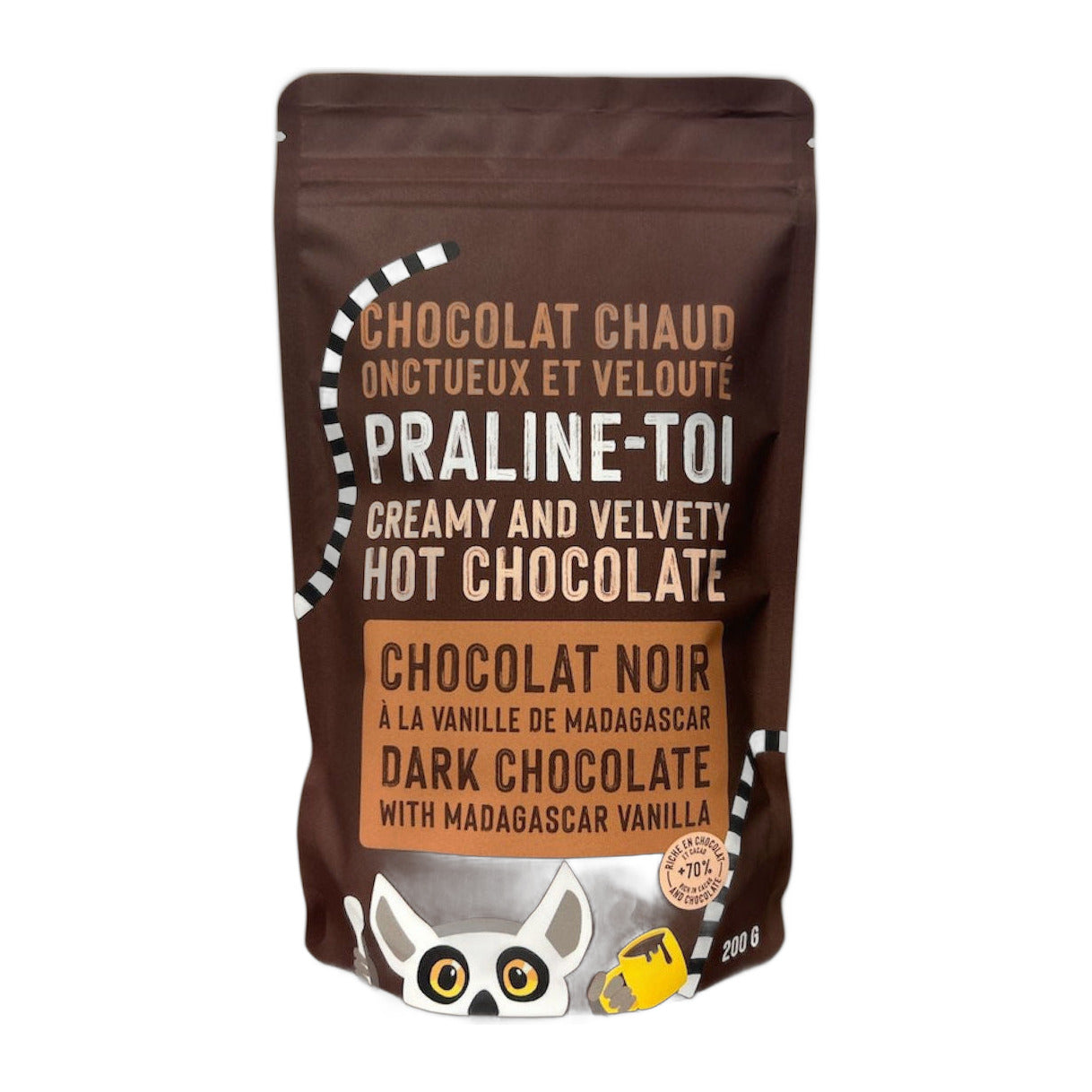 Chocolat chaud onctueux et velouté - chocolat noir