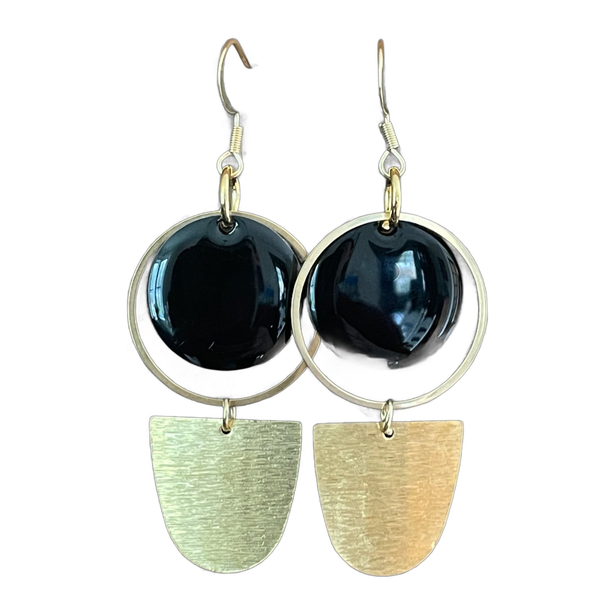 Boucles classiques or et noir