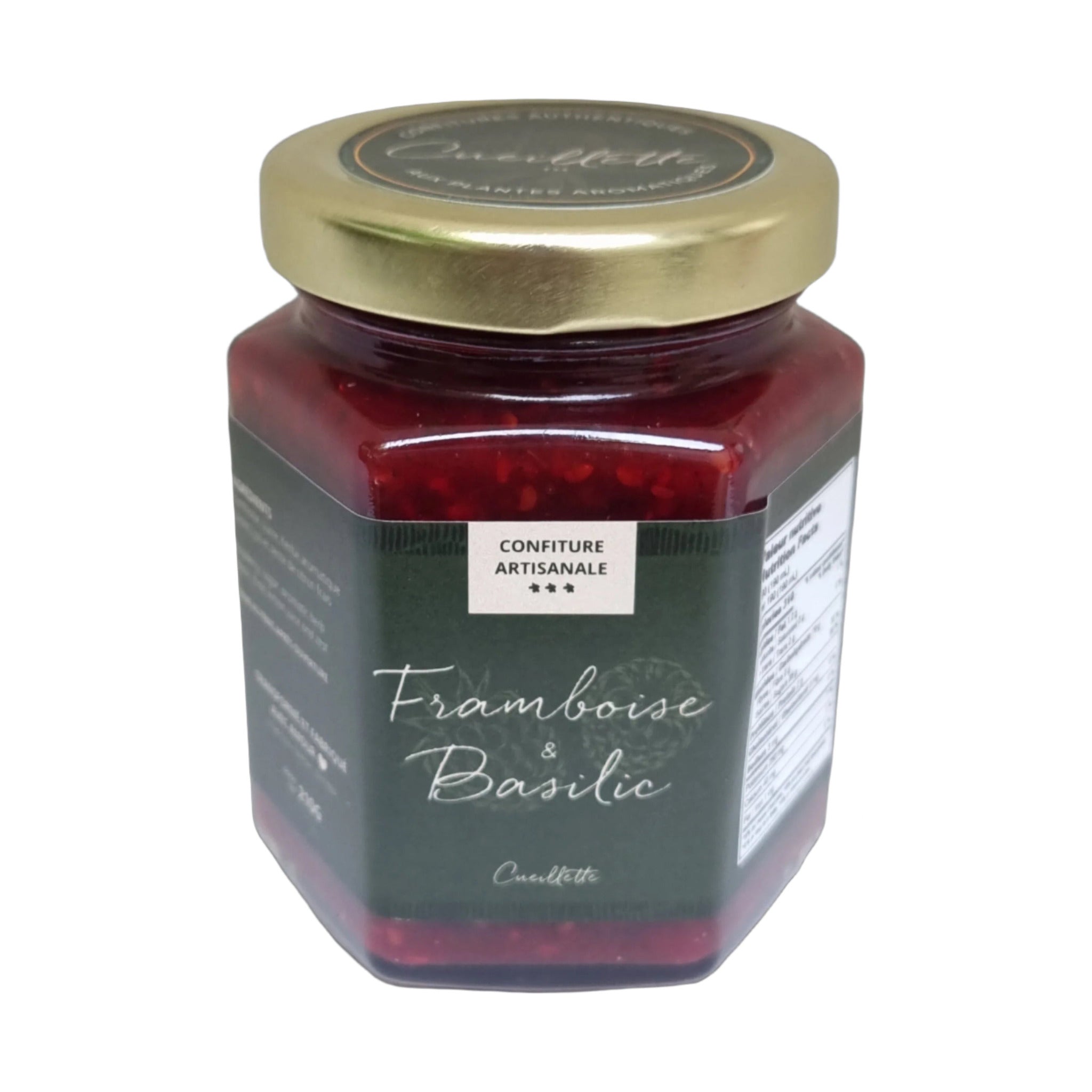 Confiture artisanale - Framboise basilic