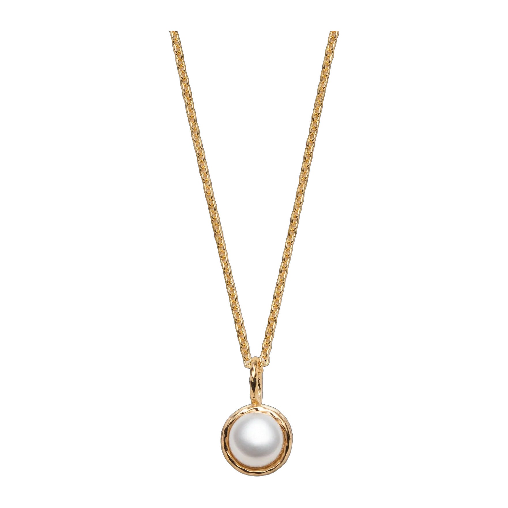 collier perle blanche minimaliste