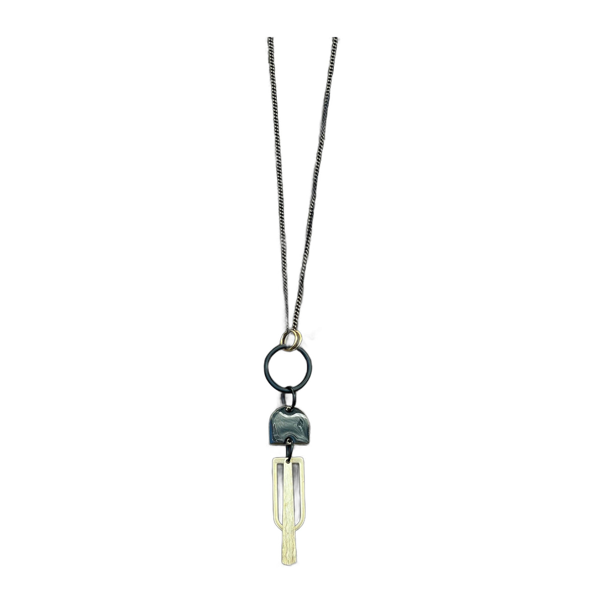 Collier moderne noir et or