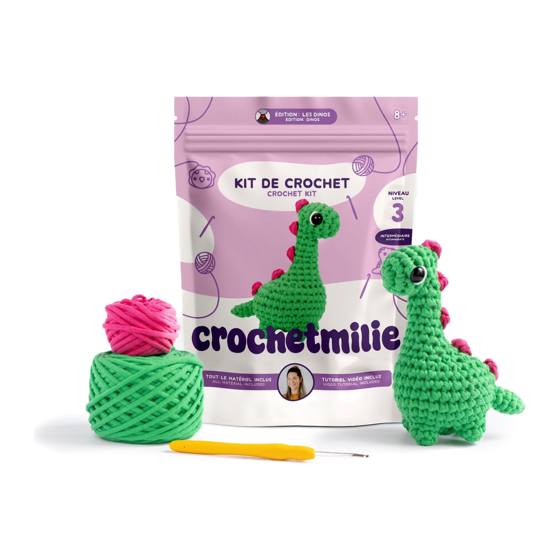 Kit de crochet - Dino Bronto