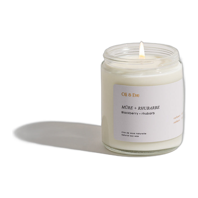 Bougie Mûre rhubarbe 8oz - Oli & Eve