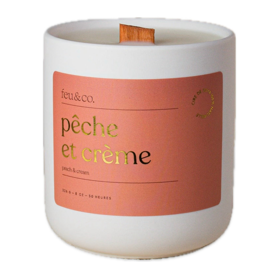Bougie - Pêche et crème