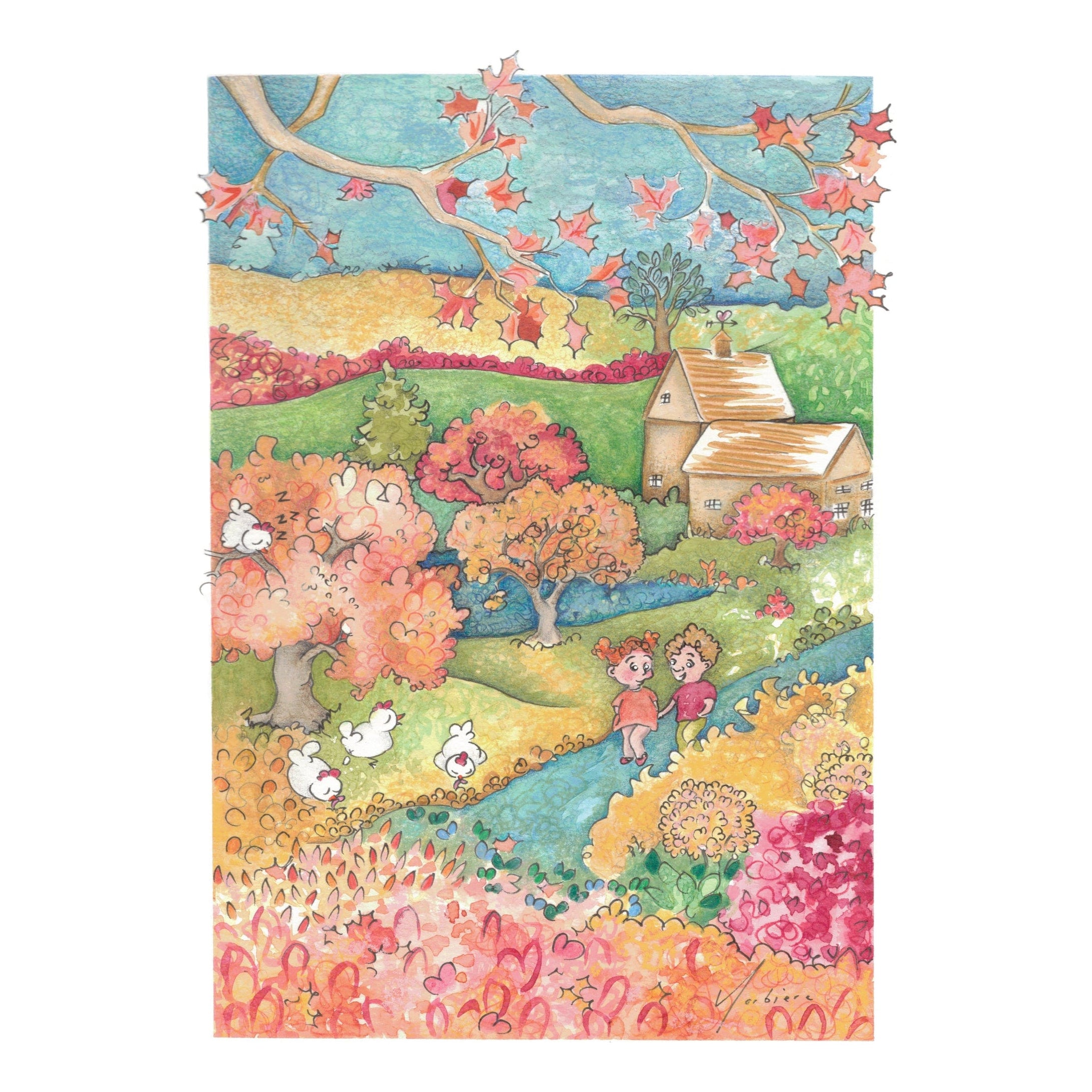 Carte de souhaits - La promenade
