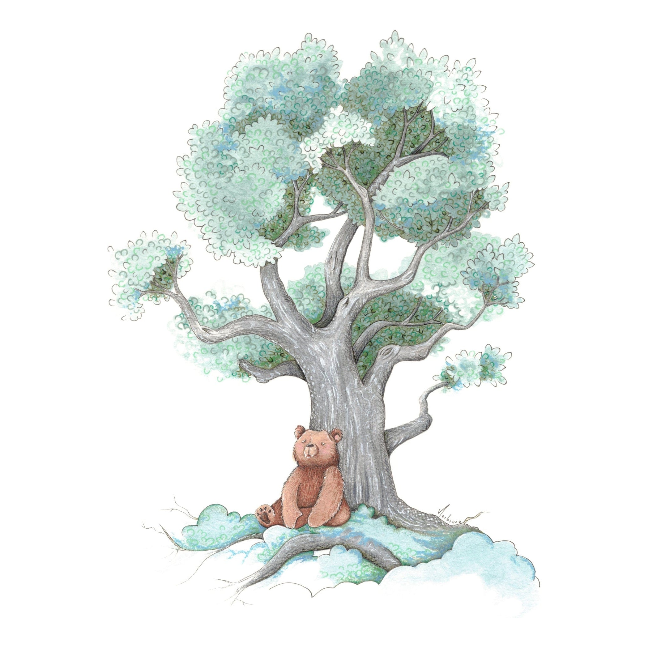 Carte de souhaits - Le repos de l'ours