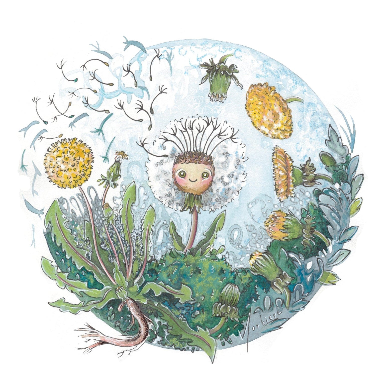 Carte de souhaits - M. Dandelion