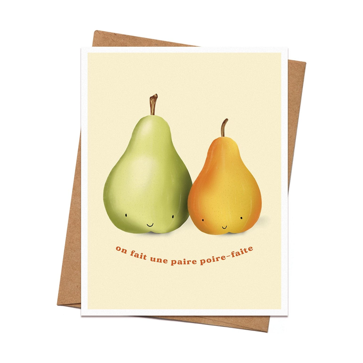 Carte de souhaits - Paire Poire-faite