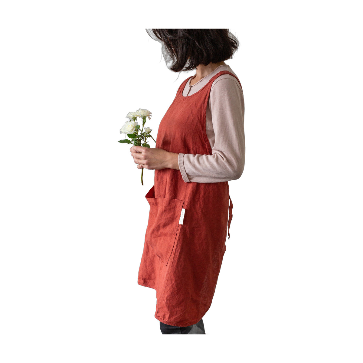 Linen Apron - Terracota