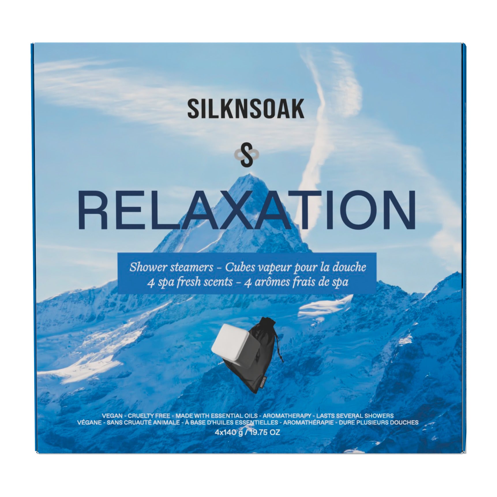 Ensemble 4 cubes vapeur de douche - Relaxation