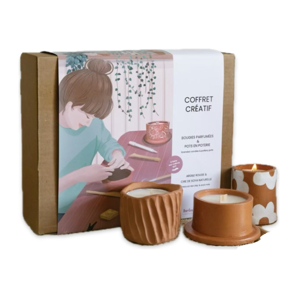 Ensemble de fabrication de bougies avec argile naturelle