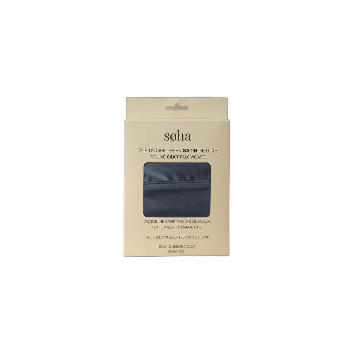 Taie d'oreiller en satin de Luxe Bleu nuit
