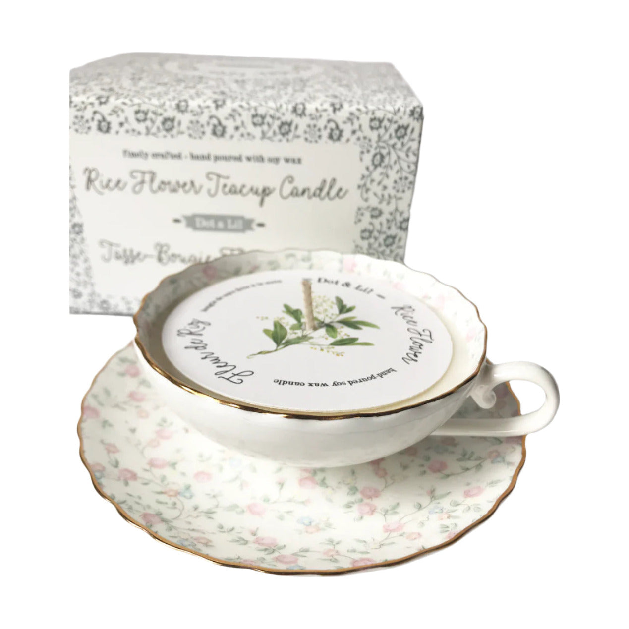 Tasse bougie - Fleur de riz