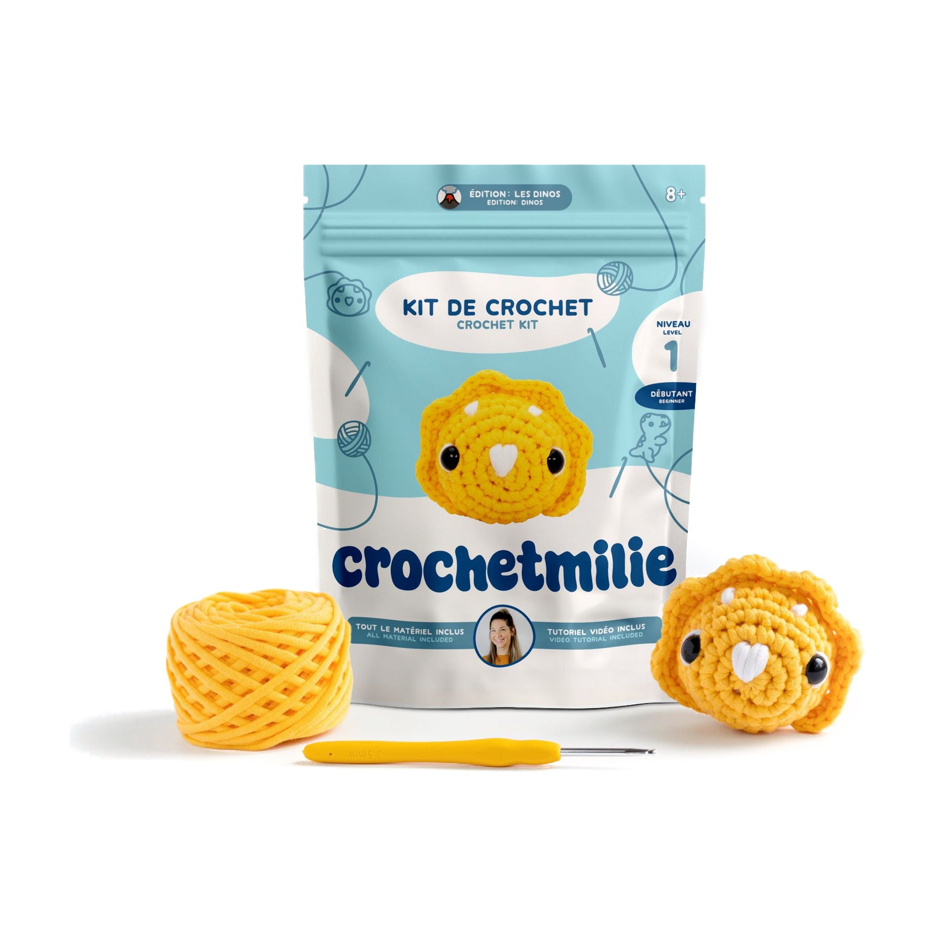 Kit de crochet - Dino Triceratop