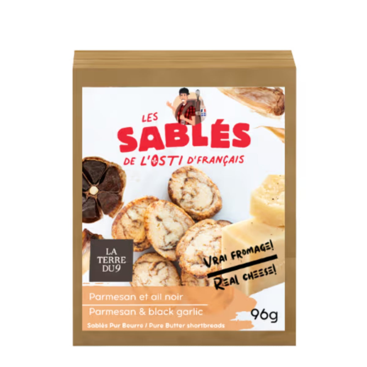 Boite de p'tits Sablés - Parmesan Ail noir
