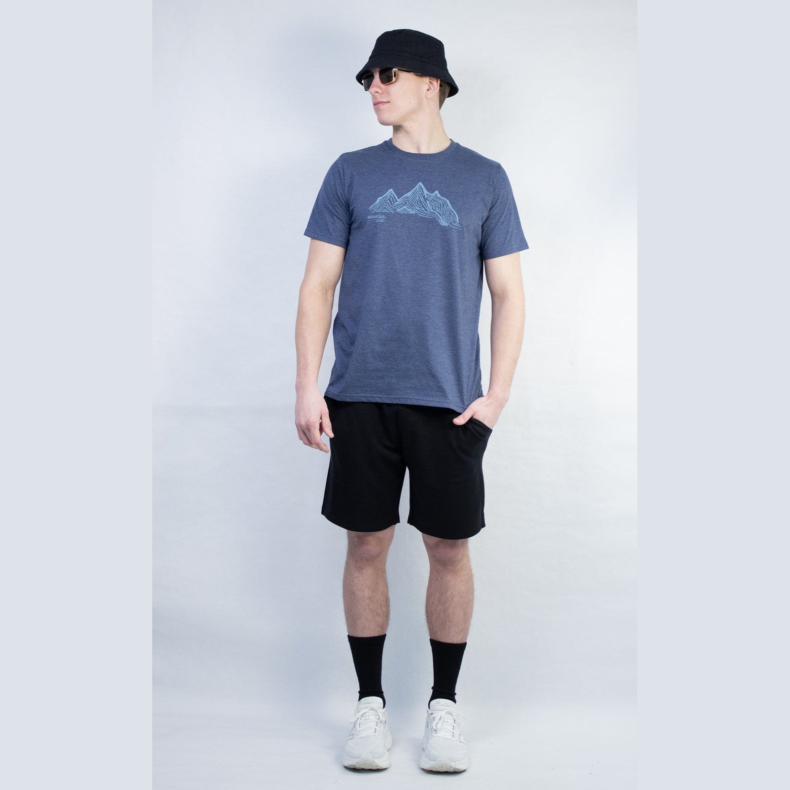 T-Shirt Homme Bleu Chiné - Climbing Route