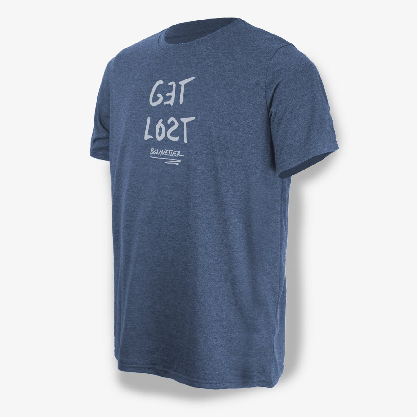 T-Shirt Homme Bleu Chiné - Get Lost