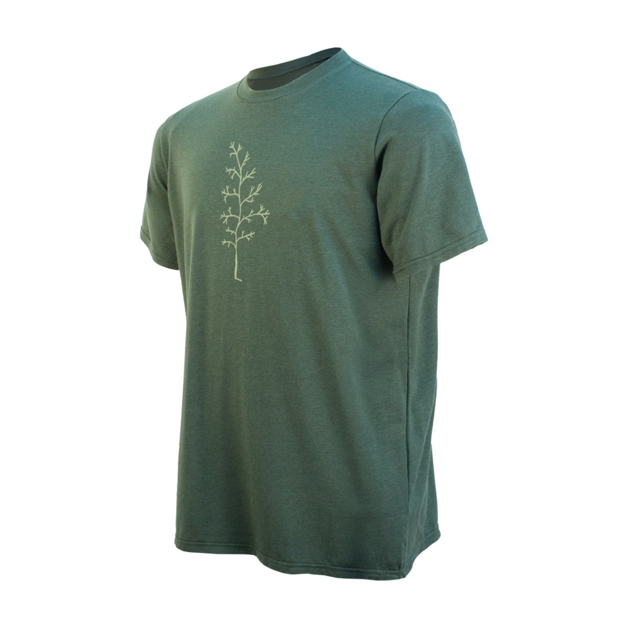 T-Shirt Homme Vert Chiné - Hêtre