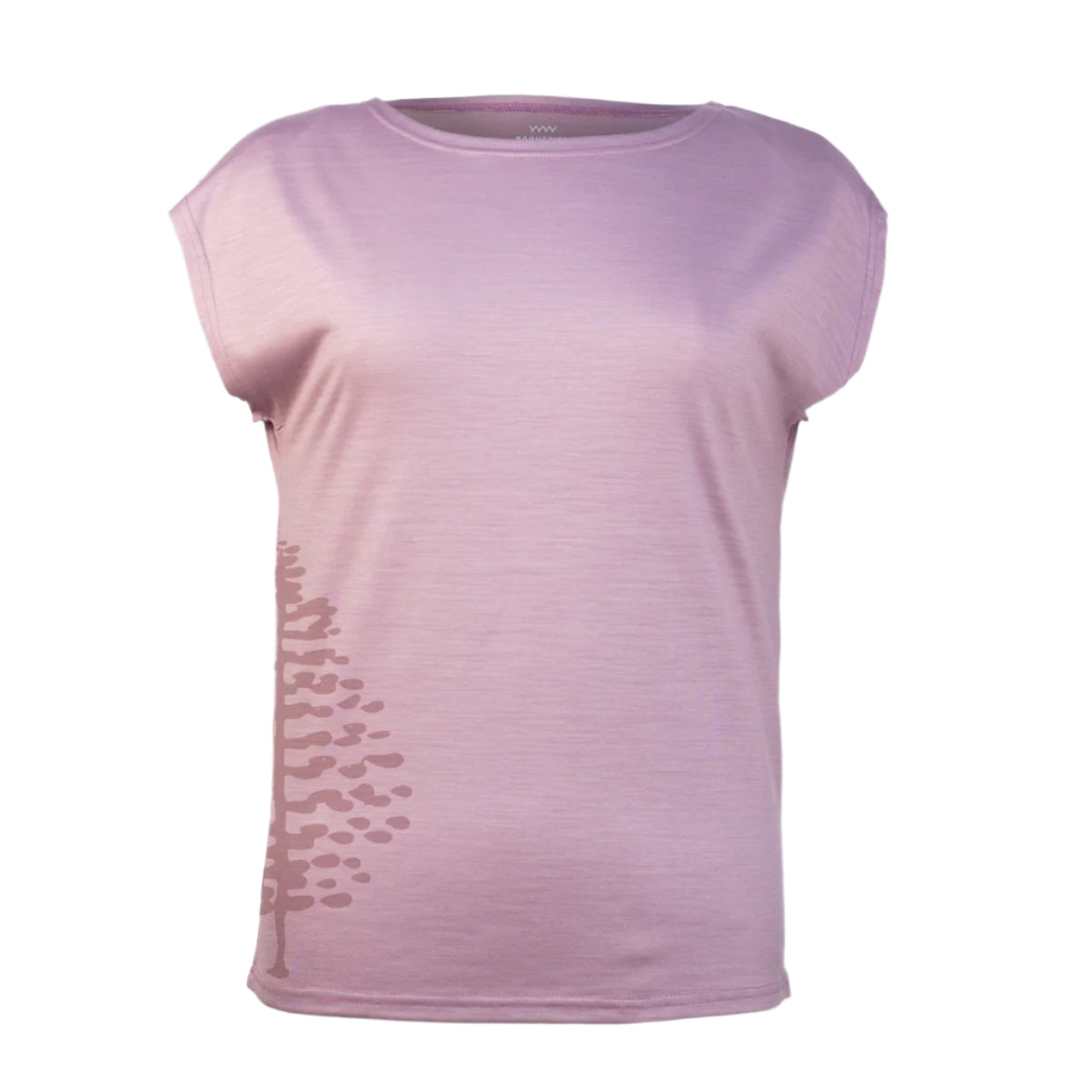 T-Shirt Mérinos Femme Mauve Pâle Ultra Léger - Modèle Madrid