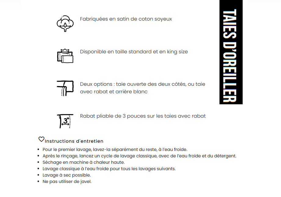 Taie d'oreiller de lit Housse d'oreiller en ski doux